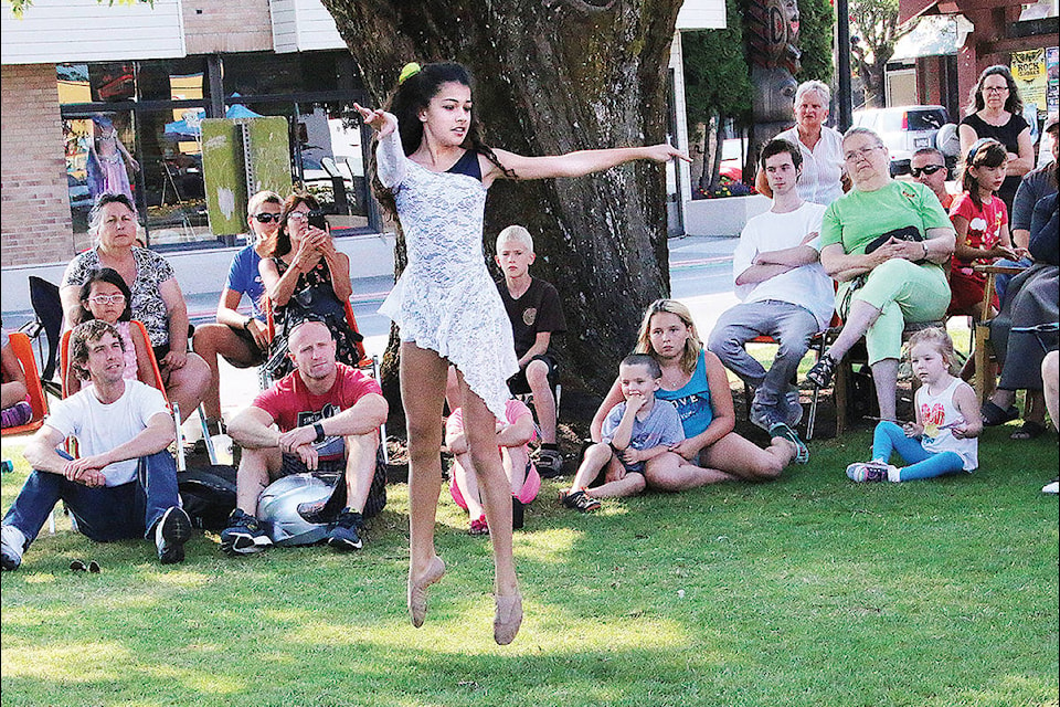 Alora Killam dances for the crowd at Duncan Has Talent. (Lexi Bainas/Citizen file)