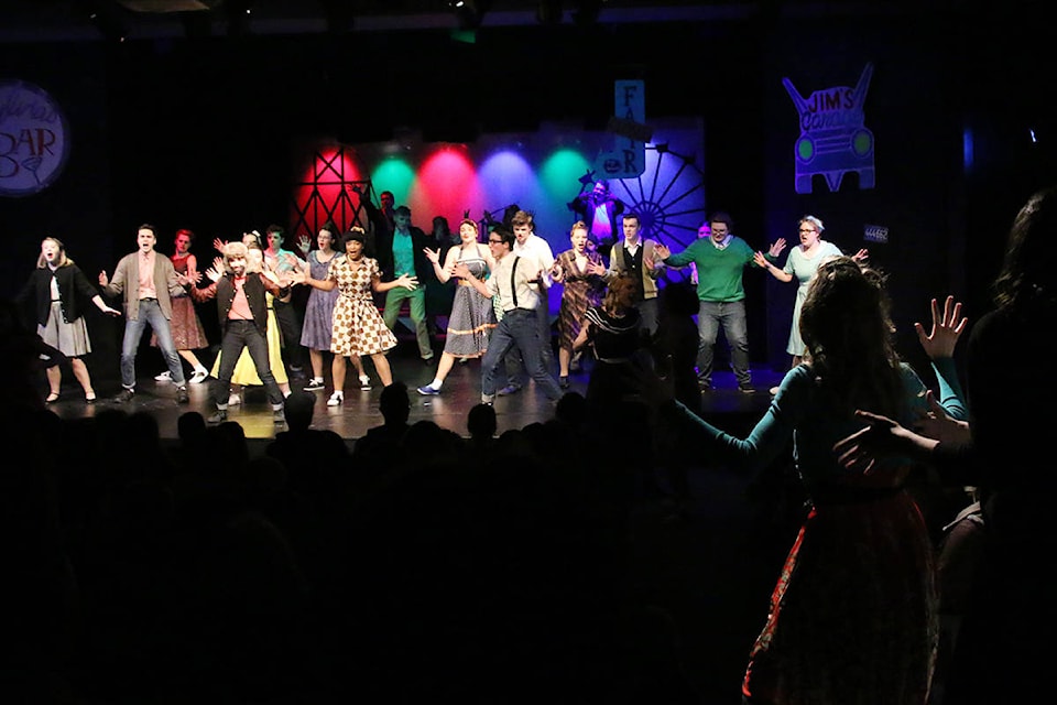 Some of the cast enters from the audience in Frances Kelsey’s ‘All Shook Up’. (Lexi Bainas/Citizen)