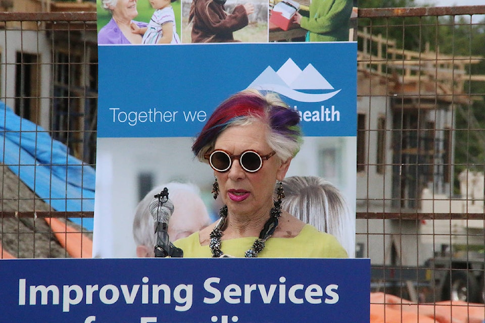 Leah Hollins, board chair of Island Health, says ‘Island Health is pleased to be working with H&H Total Care Services to bring this beautiful new long-term care home to Duncan.’ (Lexi Bainas/Citizen)
