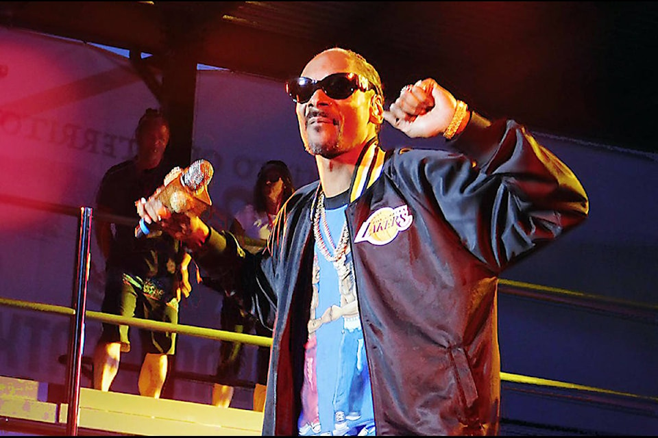 Snoop Dogg was the big, big draw on Sunday night as thousands thronged Laketown Ranch for Laketown Shakedown 2019. For more from the Shakedown, see page 13. (Kelsey McLean/Black Press)