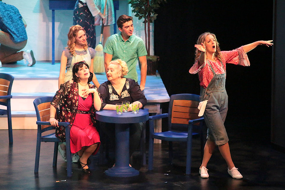 Donna sings ‘Money, Money, Money’ in the Cowichan Musical Society’s production of ‘Mamma Mia’. (Kevin Rothbauer/Citizen)