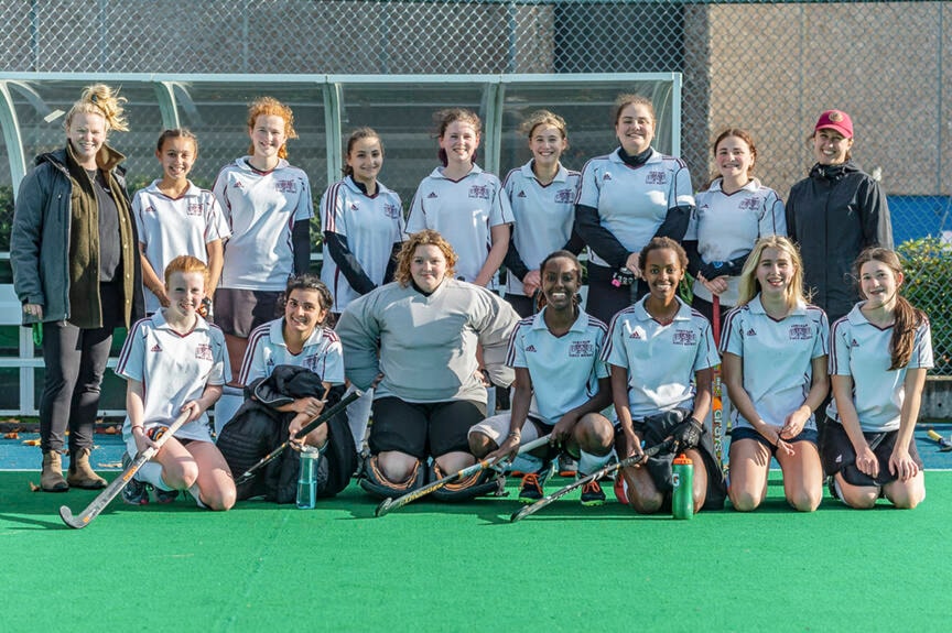 Cowichan Secondary School’s junior field hockey team had an undefeated season, culminating with the Island championships in Victoria last week. (Todd Blumel photo)