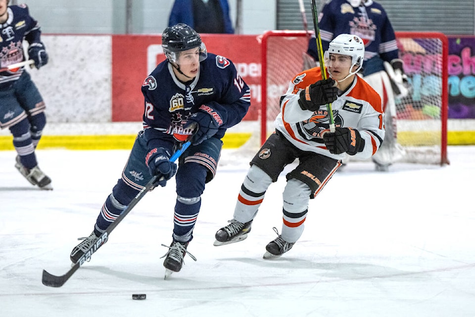 David Jacobs was named the BCHL’s First Star of the Week after posting six points on the weekend as the Cowichan Valley Capitals clinched a berth in the playoffs. (Todd Blumel photo)