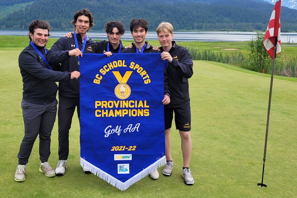 Shawnigan Lake School claimed the provincial boys AA golf championship at Sandpiper Golf Course on May 31. (Submitted by Shawnigan Lake School)