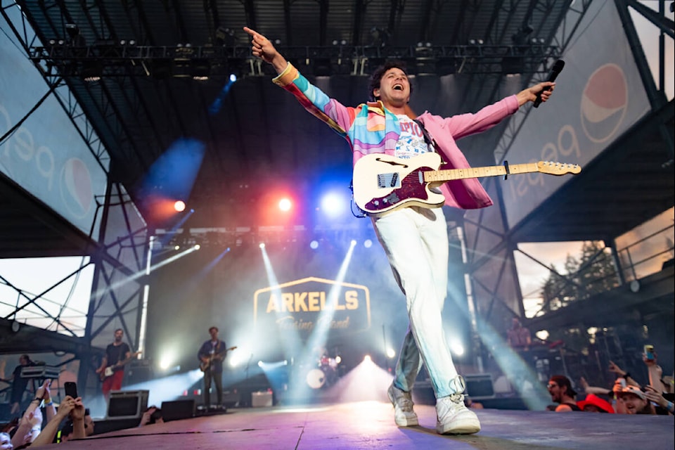 Arkells perform at Laketown Shakedown in Youbou over the 2022 Canada Day long weekend. (Robert Porter/RMS Media photo)