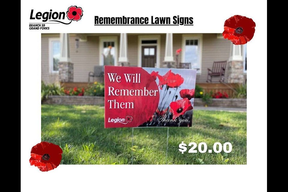 A new campaign offers remembrance lawn signs for $20.