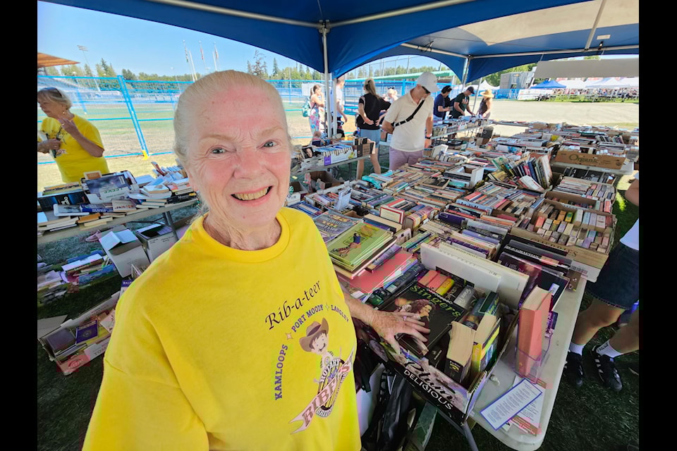 It is a busy RibFest for Rotarian Loraine Dickson, organizer of the annual used book sale at the three-day 91ԭ event 