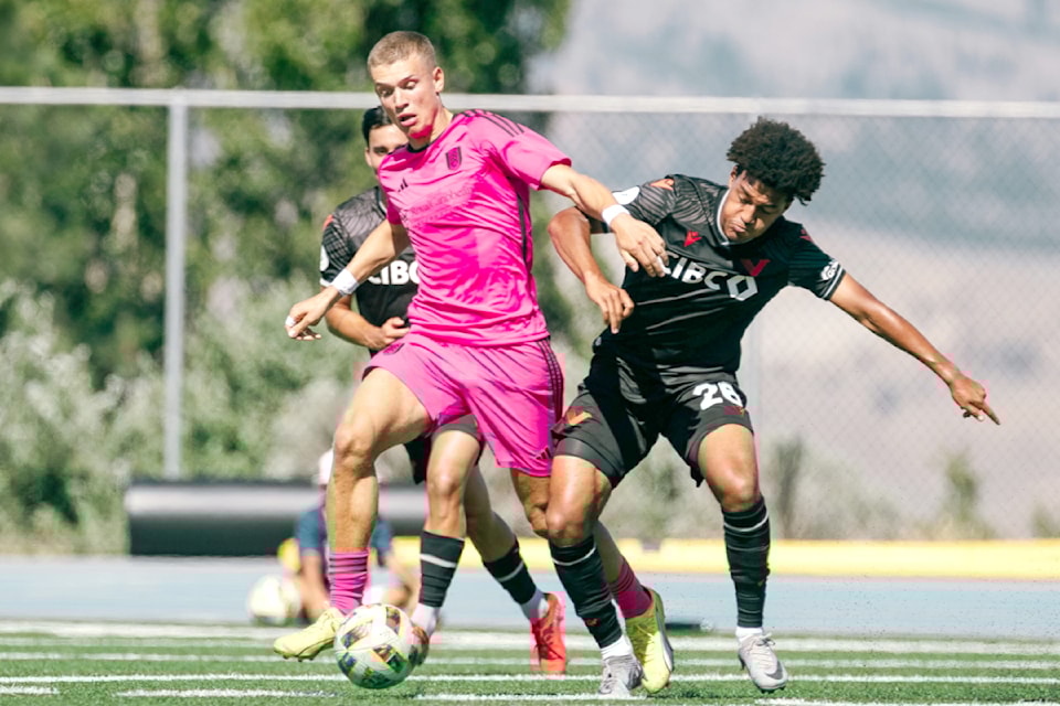 A Vancouver Football Club youth squad was brought together for a special exhibition match in Kamloops last week. The team includes Maple Ridge's T.J. Tahid (right).