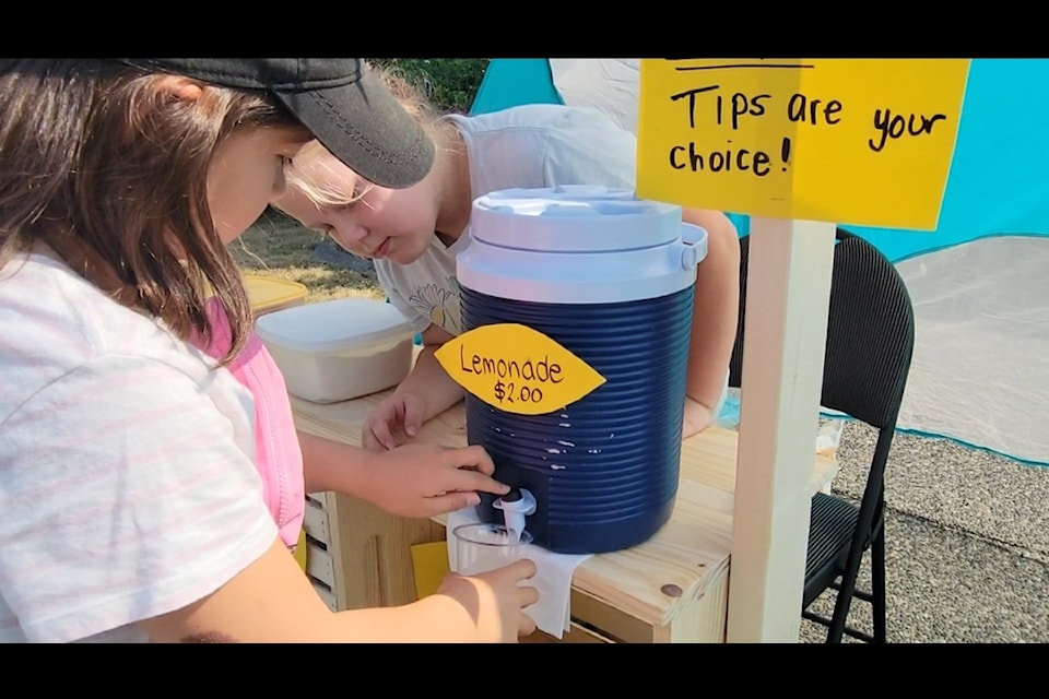 Hailey and Emma had a lemonade stand for Lemonade Day in 2023.