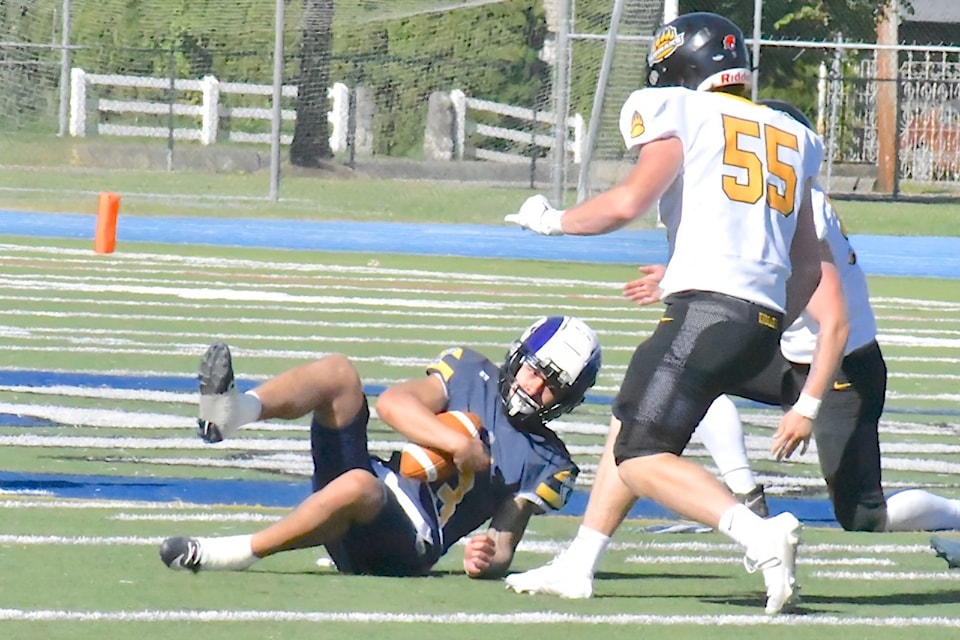 91ԭ Rams were impressive at home, as they beat the PG Kodiaks Football Club 42-7 in front of a big crowd at McLeod Athletic Park on Saturday, Aug. 3. Rams improve to 1-1 on the young season, while the Kodiaks slipped to 1-2.

