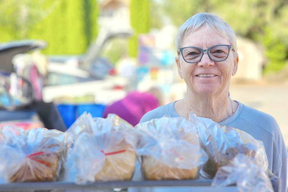 Rosemary Hetu, organizer of the monthly market/boot sale fundraiser held the third Saturday of the month at St. Andrew’s Anglican Church  at 20955 Old Yale Rd. in the hall and parking lot from 9 a.m. to 2 p.m. Two more are planned for September and October.