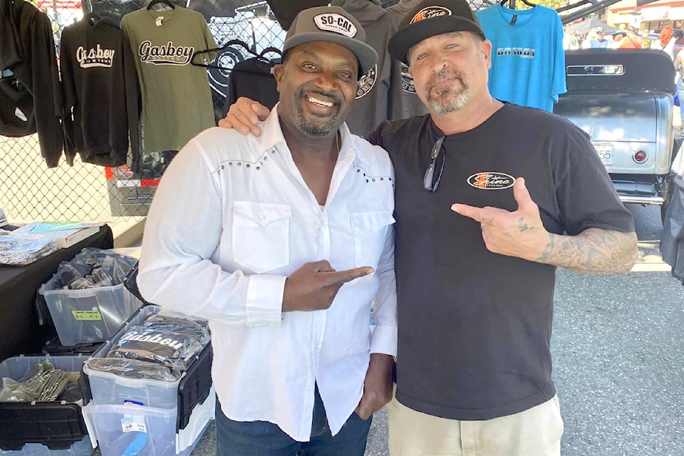 2023 winner Tony Walcott with Jimmy Shine at the Good Times Cruise-In. This year, Walcott will help pick the winner.