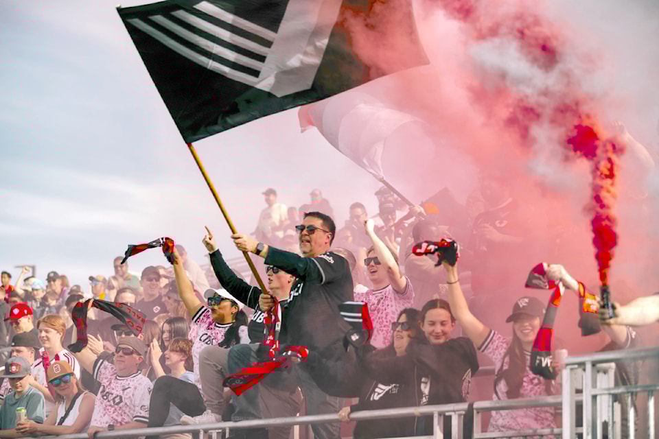 VFC fans waved the flag as their team defeated Valour 4-1 April 14 at LEC. 