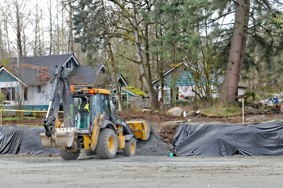 Construction continues on 208th Street in Willoughby. Crews were on scene Dec. 6, 2024. 