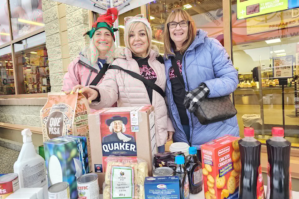 Kimz Angels volunteers were  accepting contributions during the Fill The Ambulance donation drive held over 4 days. Left to right: Theresa Walker, Kim Snow, founder of  Kimz, and Colleen Boivin 