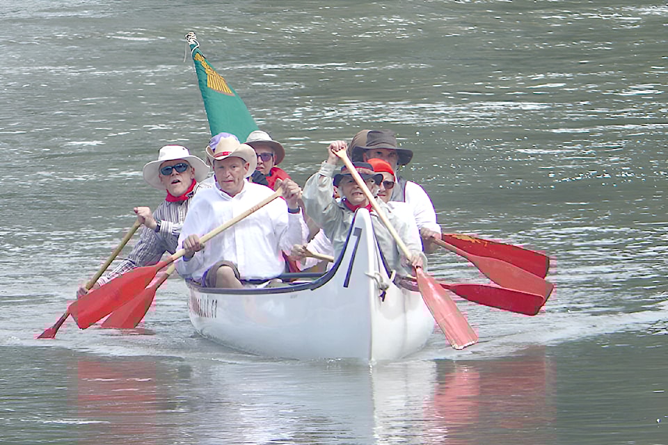 Paddlers re-enact the arrival of French-Canadian Voyageurs in 91ԭ during Brigade Days in Fort 91ԭ. This year, a series of events will mark the bicentennial of the date the first Voyageurs are believed to have arrived in the 91ԭ area.
