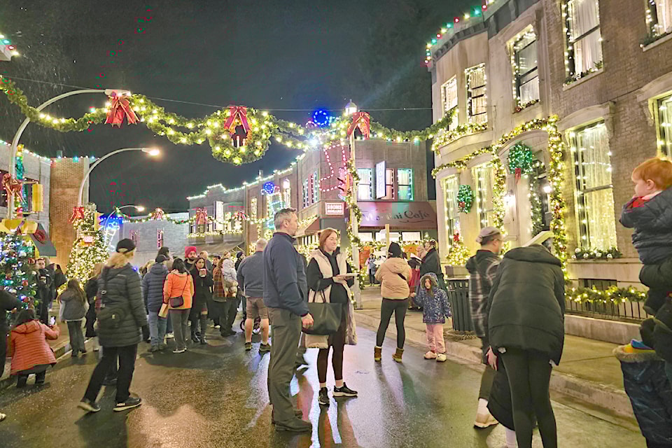 It's the second year of the Martini Town Merry and Bright Christmas celebration at the Aldergrove movie backlot. 