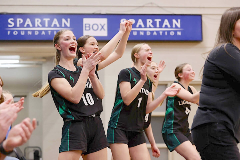 91ԭ Christian Lightning won gold Saturday, Mar. 2, 2024, at the 2A BC School Sports Girls Basketball Provincial Championship at the 91ԭ Events Centre.