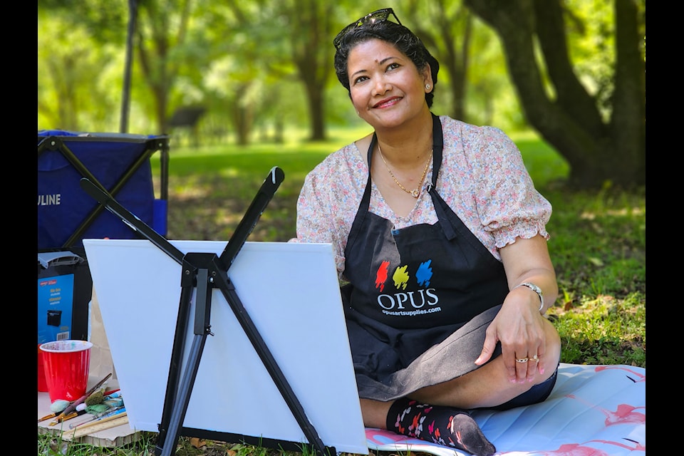 91ԭ Arts Council Art in the Park is underway at Portage Park located at 204 St. and 51 Ave. till 2 30 p.m 
