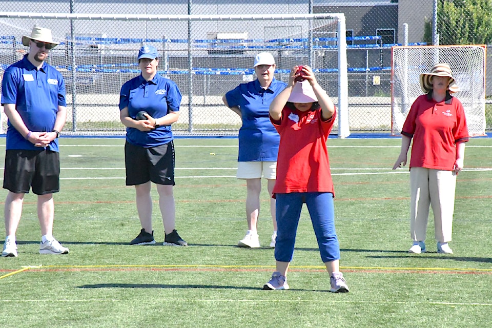 91ԭ's All-Stars team watched a Surrey player take a shot as 15 bocce teams competed in 91ԭ looking to qualify for the 2025 B.C. 91ԭ Special Olympics.