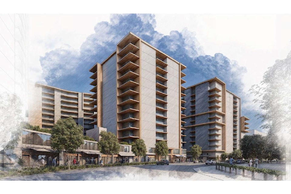 Preliminary artists impression of proposed redevelopment of 91ԭ Mall that would build 10 residential buildings up to 14 stories high and take up to 20 years to complete.
