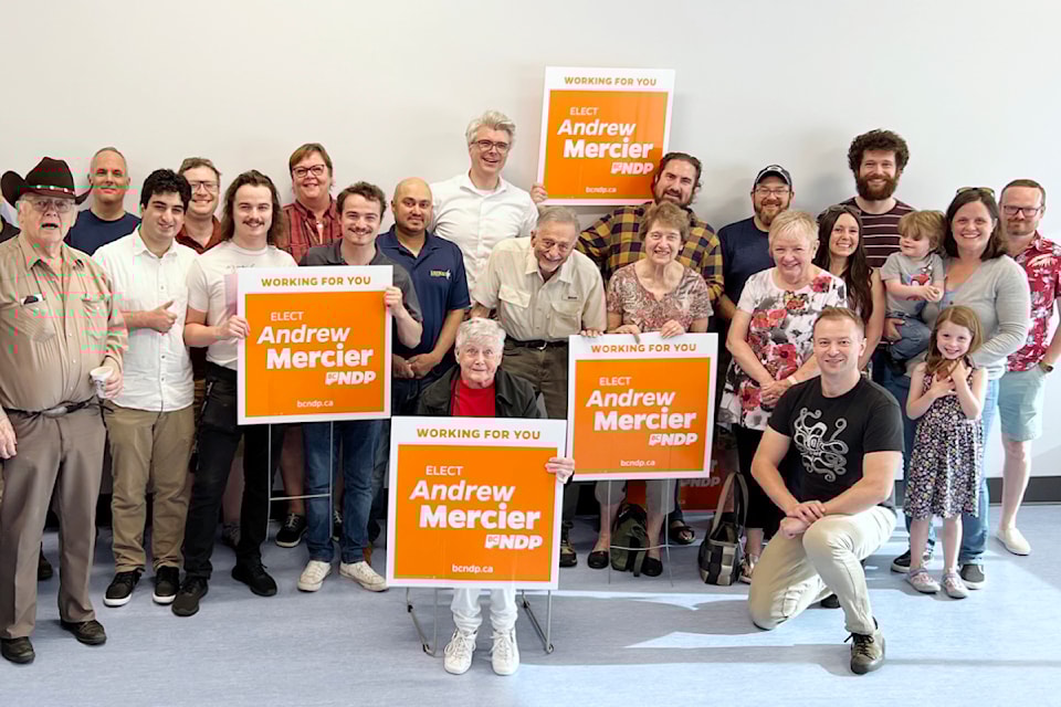 Langley MLA Andrew Mercier was unopposed at a Sunday night, June 9, NDP nomination meeting for the new Langley-Willowbrook riding