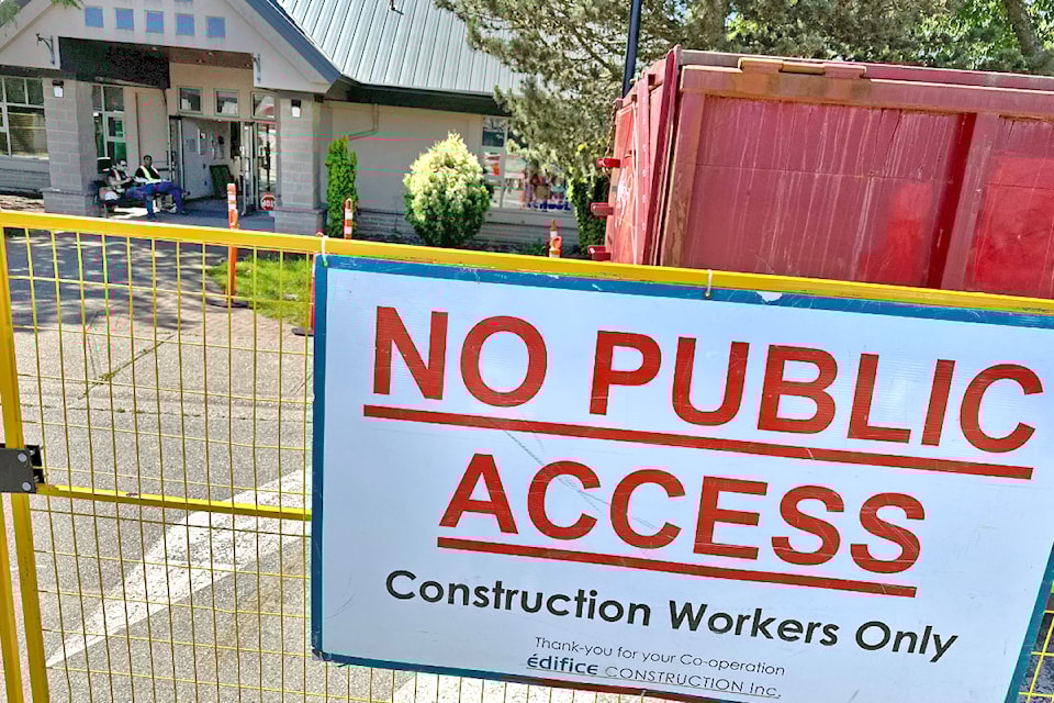 The $4.2 million renovation is underway at the Douglas Recreation Centre with the programs and services held there temporarily relocated. (Heather Colpitts/91ԭ Advance Times)