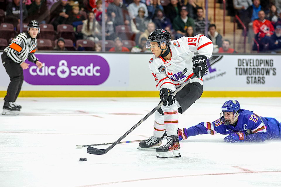 Vancouver Giants' forward Cameron Schmidt helped Team CHL defeat the USA in Ontario this week, in the new Prospects Challenge.