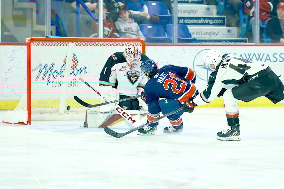 Vancouver Giants head south after being defeated on home ice in 91ԭ Wednesday, Dec. 4, by the Regina Pats.