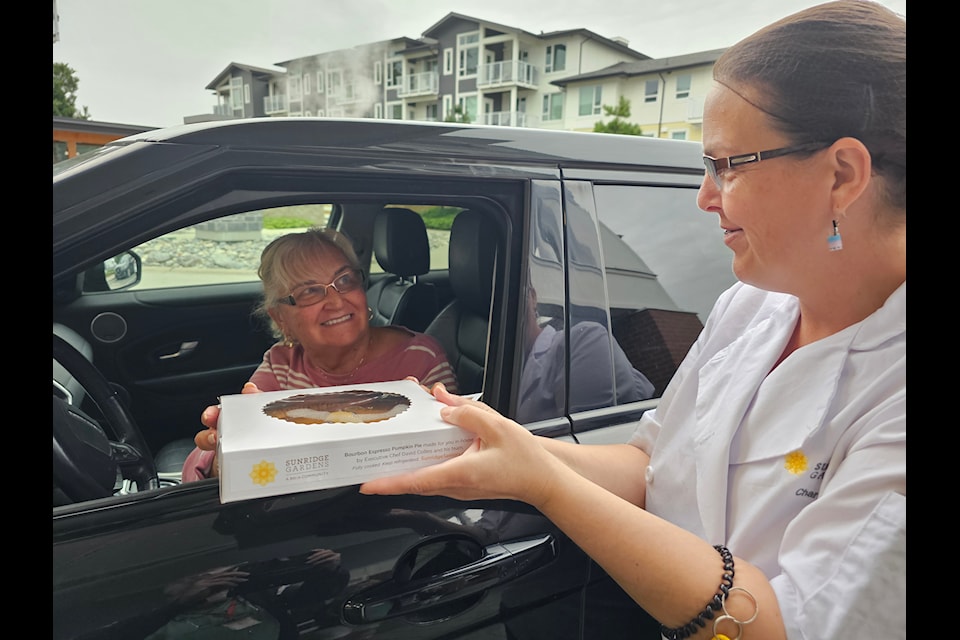 Two 91ԭ seniors residences were giving away pies to mark National Seniors Day on Tuesday 