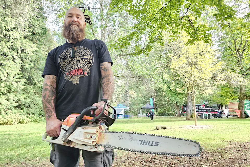 Chainsaw sculptor Ben Hermera  was one of the participants at Forest Fest 2024, a celebration of B.C. National Forest Week at Williams Park on Saturday, Sept. 28.