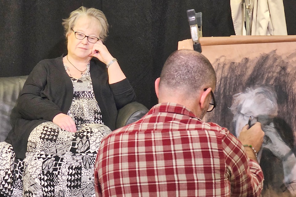Three models and nine artists took part in the 91ԭ Arts Council third B.C. wide portrait competition at their Aldergrove gallery on Saturday, Sept. 28.