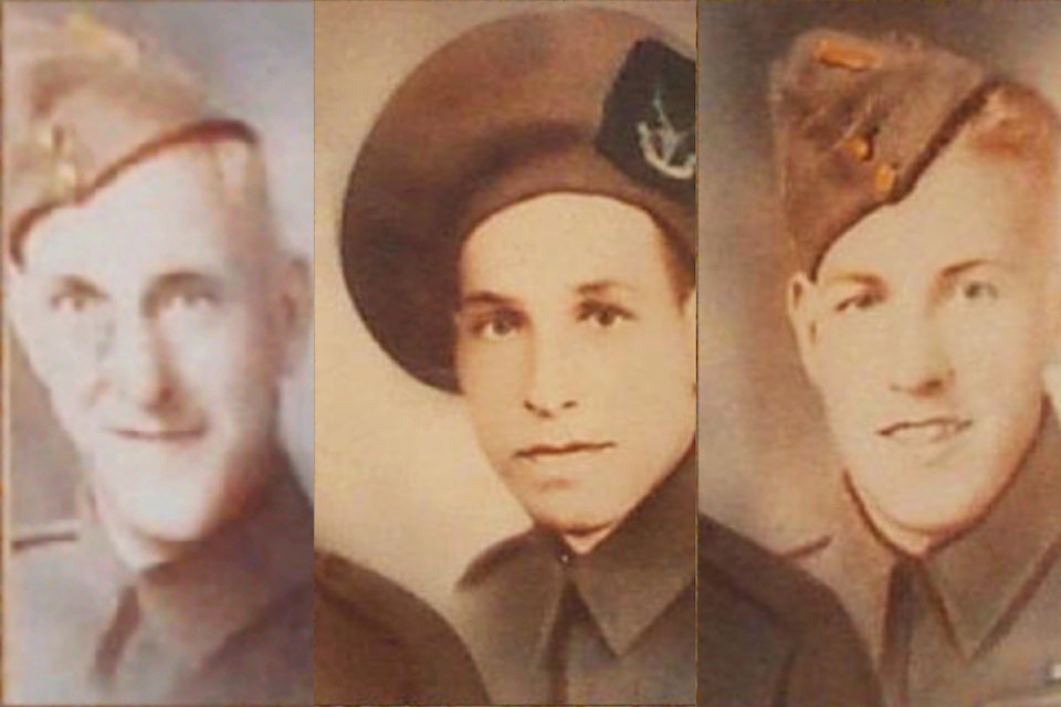 The Kimmel brothers, Richard, Gordon, and Clifford (l-r) were all killed in six months in the European theatre during the Second World War.