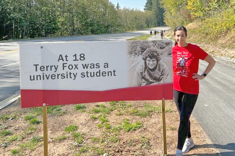 Jovanna Sauro feels a special connection to Terry Fox and has participated in several runs.