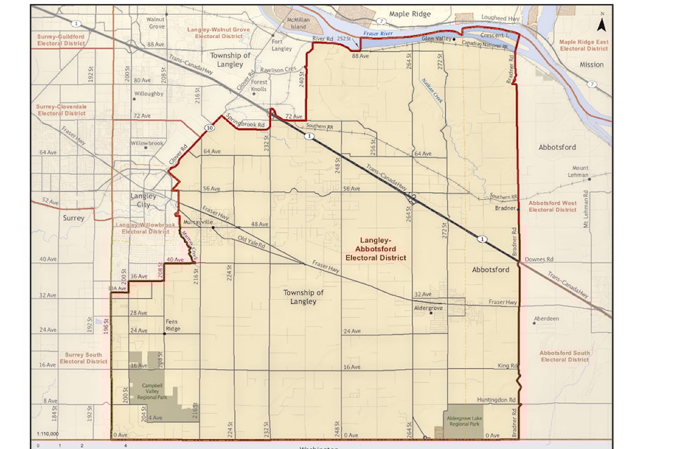 The 91ԭ-Abbotsford riding covers eastern 91ԭ Township as far as Bradner Road in Abbotsford.