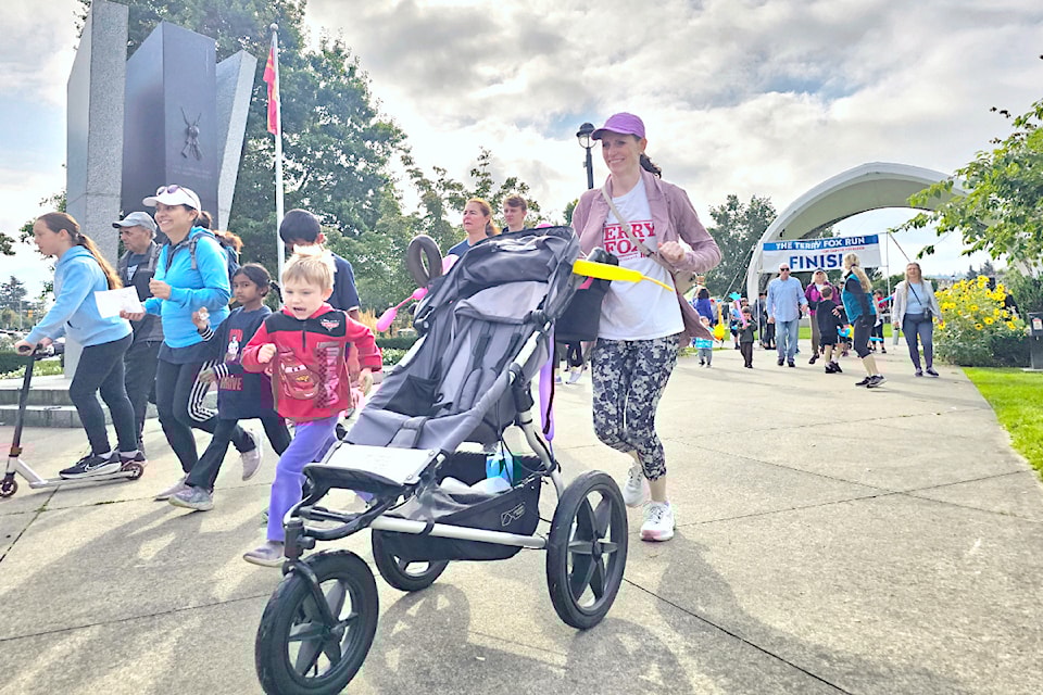 Runners and walkers took part in the 44th Terry Fox run in 91ԭ City, which beat its goal of $6400, raising $7,964 as of Sunday, Sept. 15