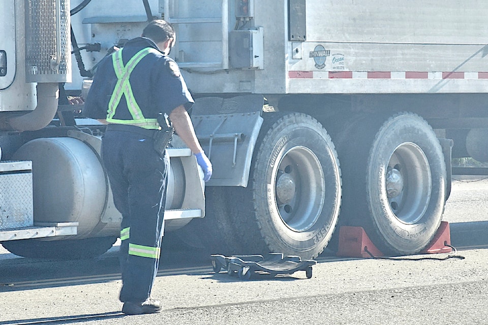 35 vehicles were placed out of service due to serious safety violations during a Sept. 18 inspection blitz on Fraser Highway in Langley Township.
