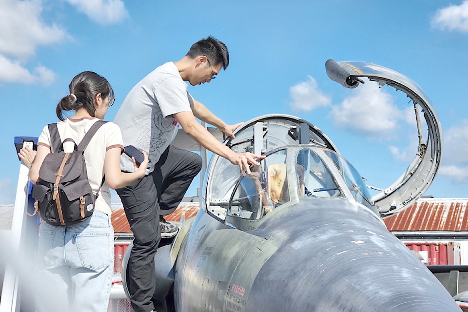 To mark Battle of Britain Day the Canadian Museum of Flight at the 91ԭ Airport put top fighters on display and in the air, drawing a record turnout.