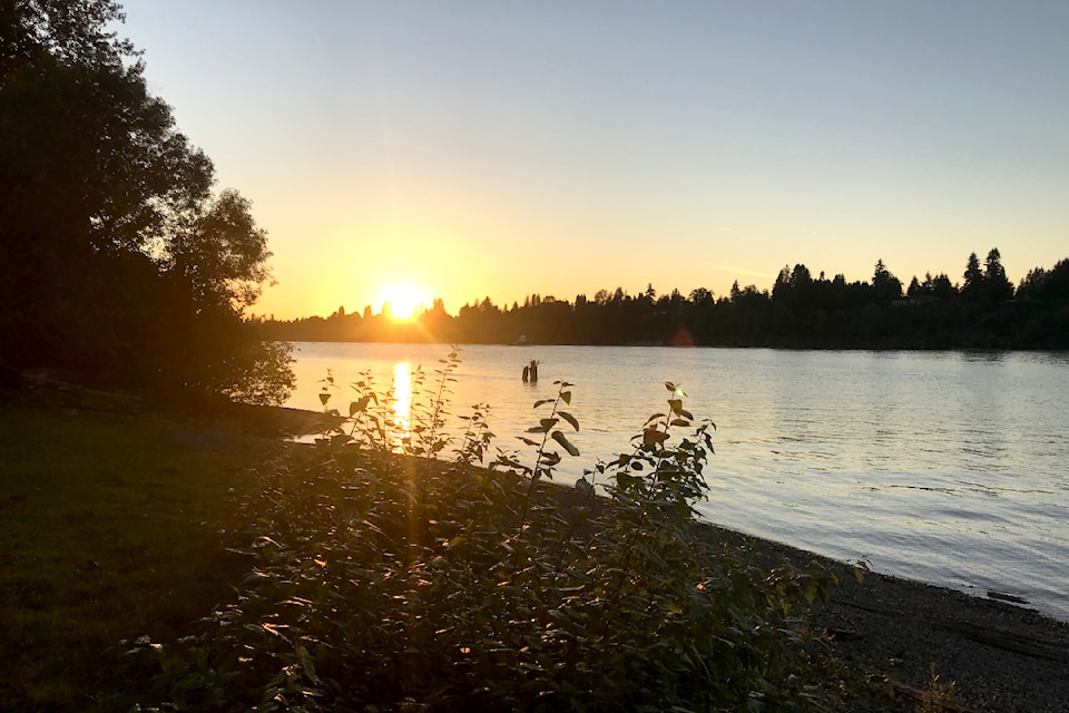 Elizabeth Anonby described it as a "breathtaking" sight, watching the sun set over the Mighty Fraser River from Derby Reach Regional Park.