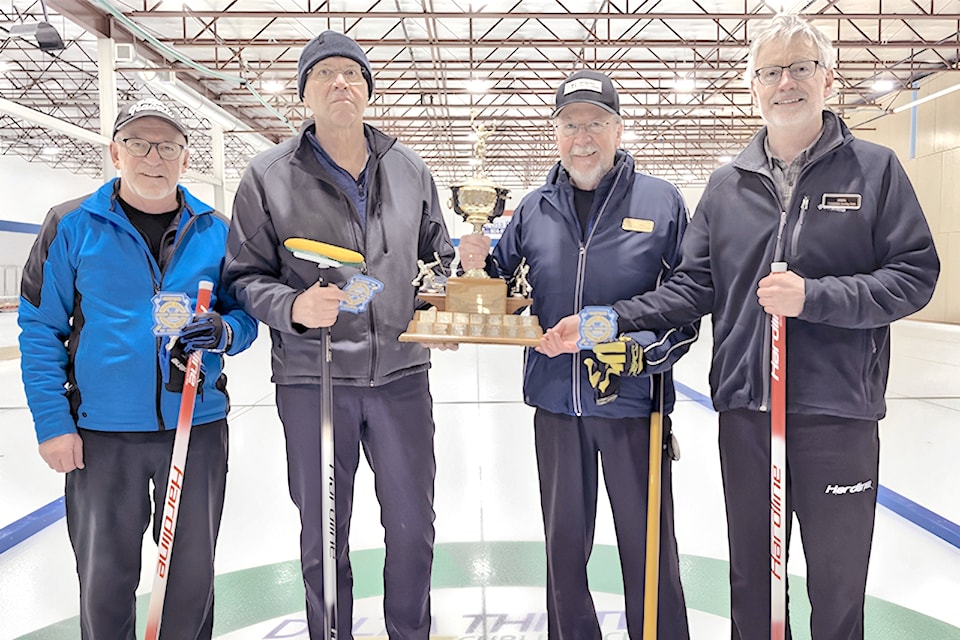 Masters 60-plus team of Kevin Jeannotte, Dave Conlin, Bill Tallentire and Greg King won the combined title at the 2025 BC Masters Combined Championships held at the 91ԭ and Cloverdale curling clubs.