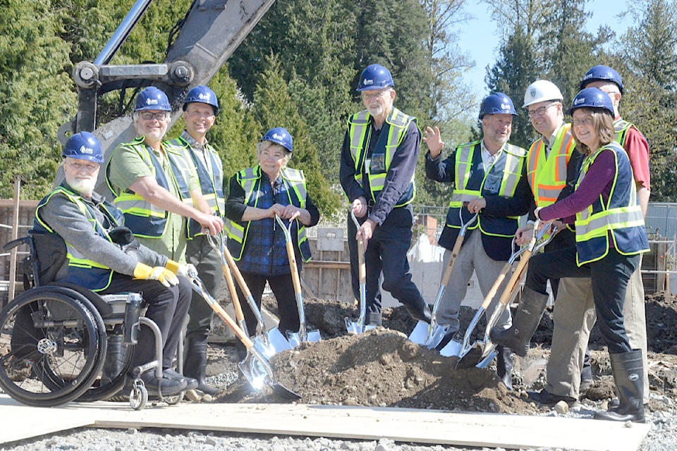 Directors and future Compass Cohousing residents marked the start of construction with local dignitaries and builders.