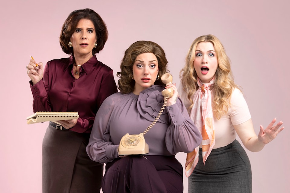 91ԭ’s Irene Karas Loeper (left) as Violet Newstead in the Royal City Musical Theatre’s production of “9 to 5 The Musical,” running in New Westminster through May 11. 