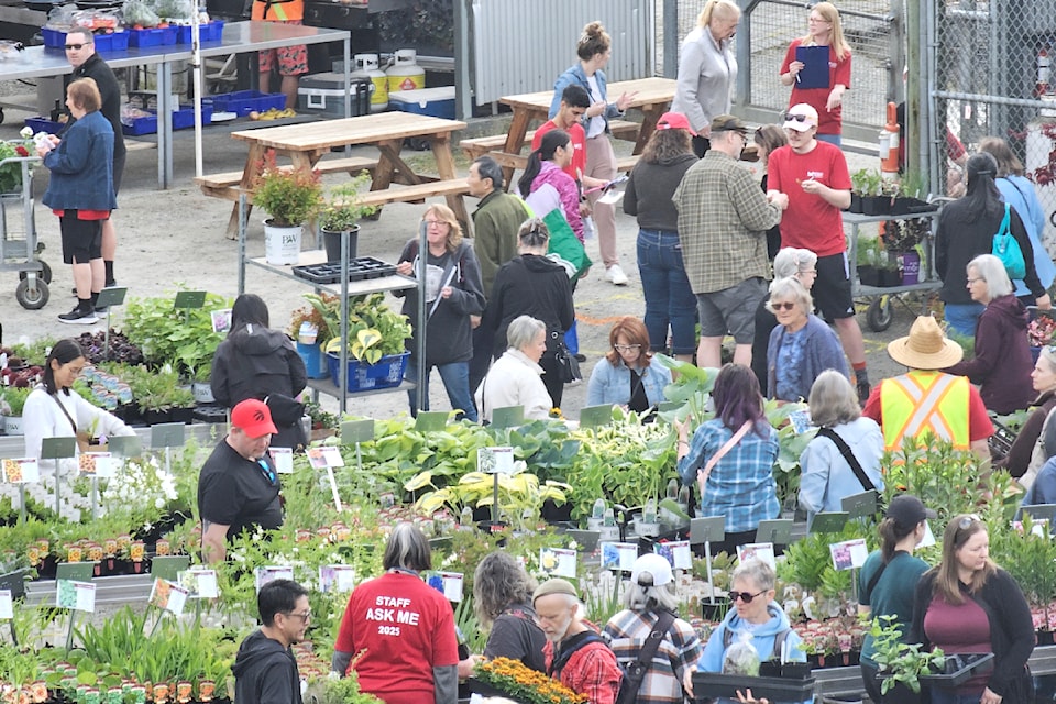 Gardeners packed the annual KPU plant sale on Saturday, Aapril 26.