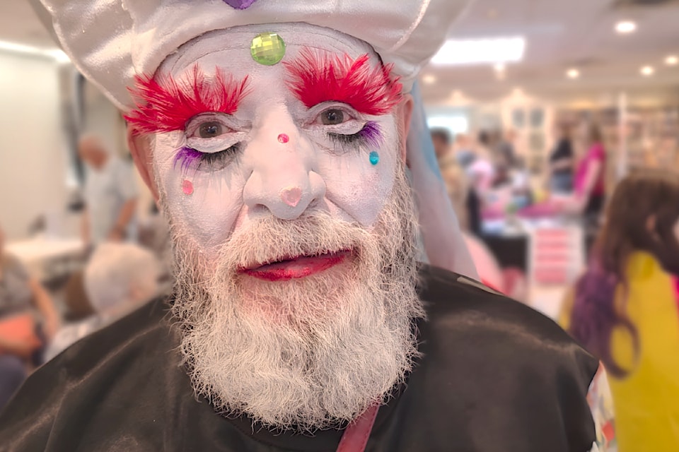 Sister Diversity Rains, from the Abbey of the Long Cedar Canoe, and the Vancouver Sisters of Perpetual Indulgence, was a colourful  presence at Pride Day at the 91ԭ Senior Resources Society centre.