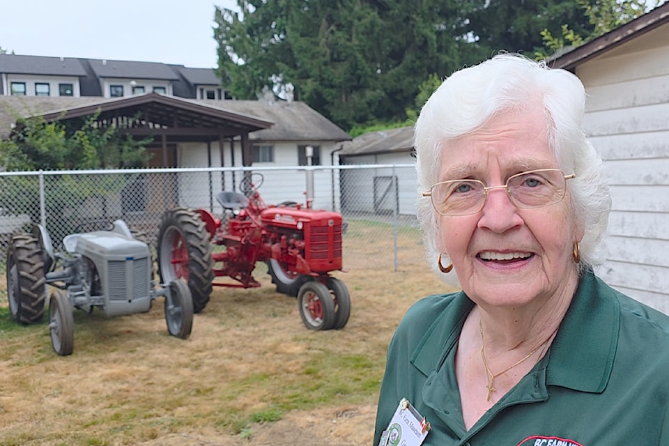 Grace Muller, secretary of the B.C. Farm Museum development committee, was interviewed on a neighbouring property that will house a new addition to the Fort  exhibition space.