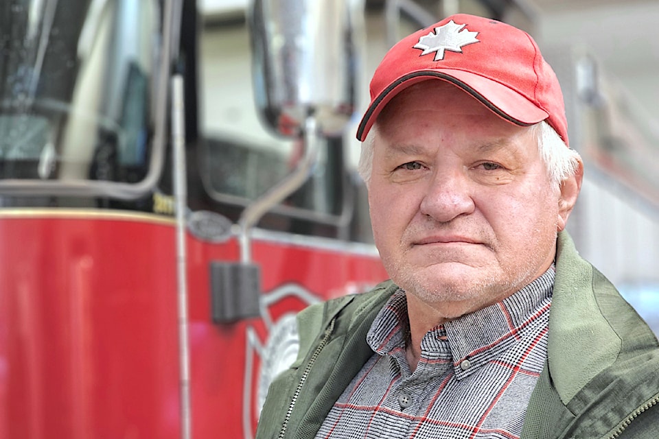 91ԭ Township councillor Tim Baillie, with one of two new fire trucks at the Murrayville station, attacked anonymous online comments suggesting political interference in their selection.