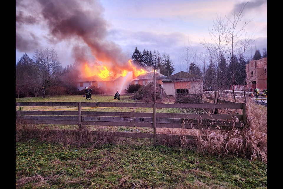 First responders were on scene of an early morning house fire Thursday, Feb. 20. (91ԭ RCMP photo)