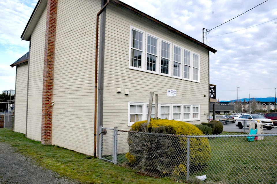 Historic Willoughby Elementary is being used at an early learning hub. In February 2025, Township council passed a motion to ask to swap land for the current Willoughby Elementary (in the background). 