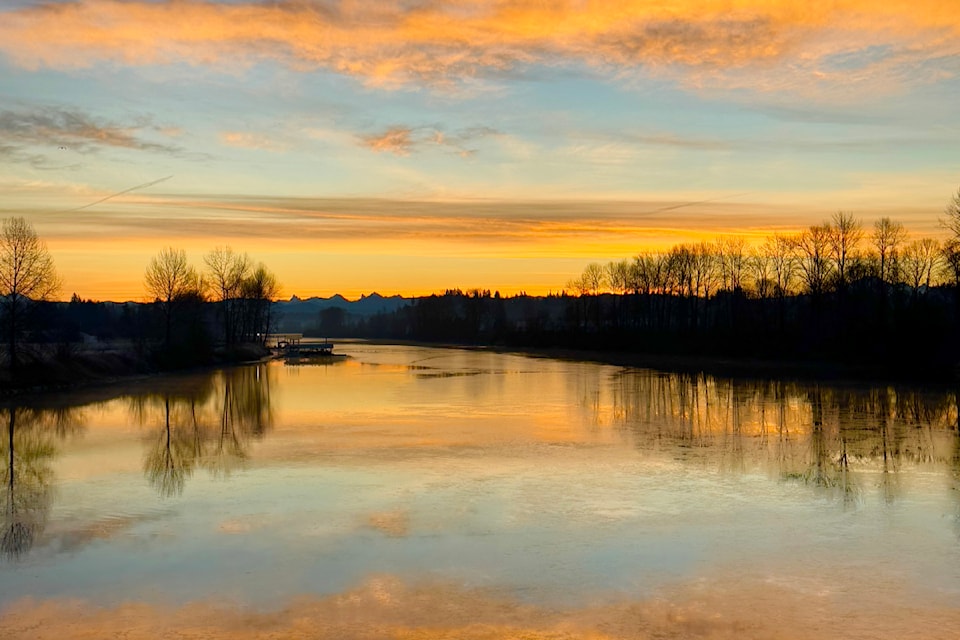 Fort 91ԭ's Lois Phillips stood for a long while, without picking up her camera, admiring with her own eyes this recent early morning view of the sun rising over the Bedford Channel. Then, of course, she couldn't resist taking a picture, too. "The beauty of the river in the orange glow fills my soul," Phillips shared.