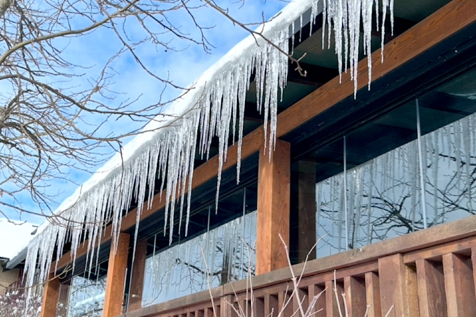 Amateur photographer and Fort 91ԭ cheerleader Wout Brouwer took a winter weather picture in early February. With the colder weather, icicles were found hanging outside the Trail's End Bistro.